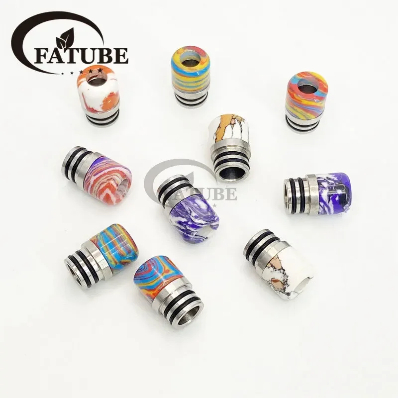 Drip Tip Resin - 1PC/10PCS 510 스테인레스 스틸 수지 밀짚