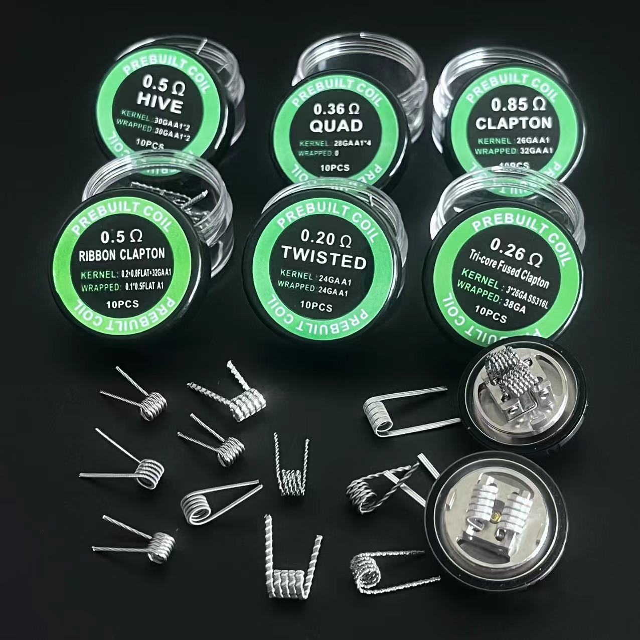 Clapton Wire Pre Built - 50pcs/30pcs/20pcs/10pcs DL RDL 융합 Clapton 코일