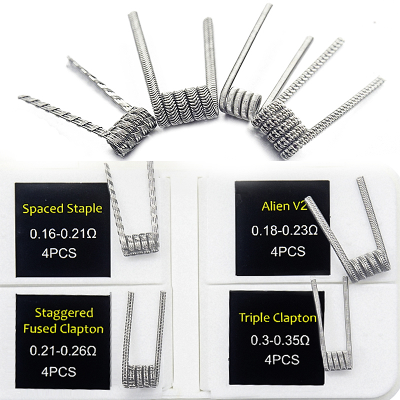 Clapton Wire Pre Built - 16pcs NI80 퓨전 클랩톤 사전 제작