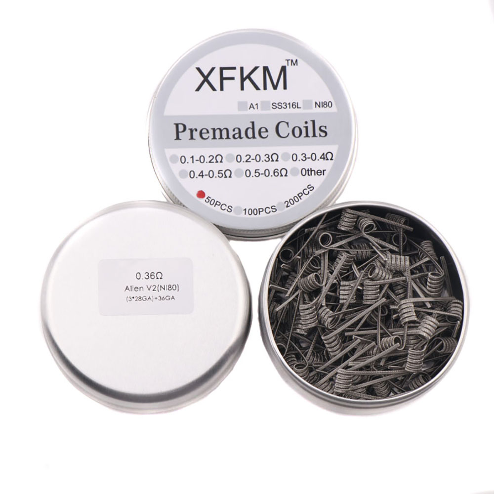 새로운 XFKM 100PCS/box NI80/A1/SS - Clapton Wire Pre Built 리뷰 및 가격