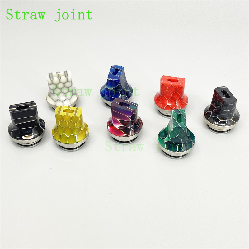 1pc 810 플랫 입 스테인레스 스틸 수지 밀짚 조인 - Drip Tip Resin 리뷰 및 가격