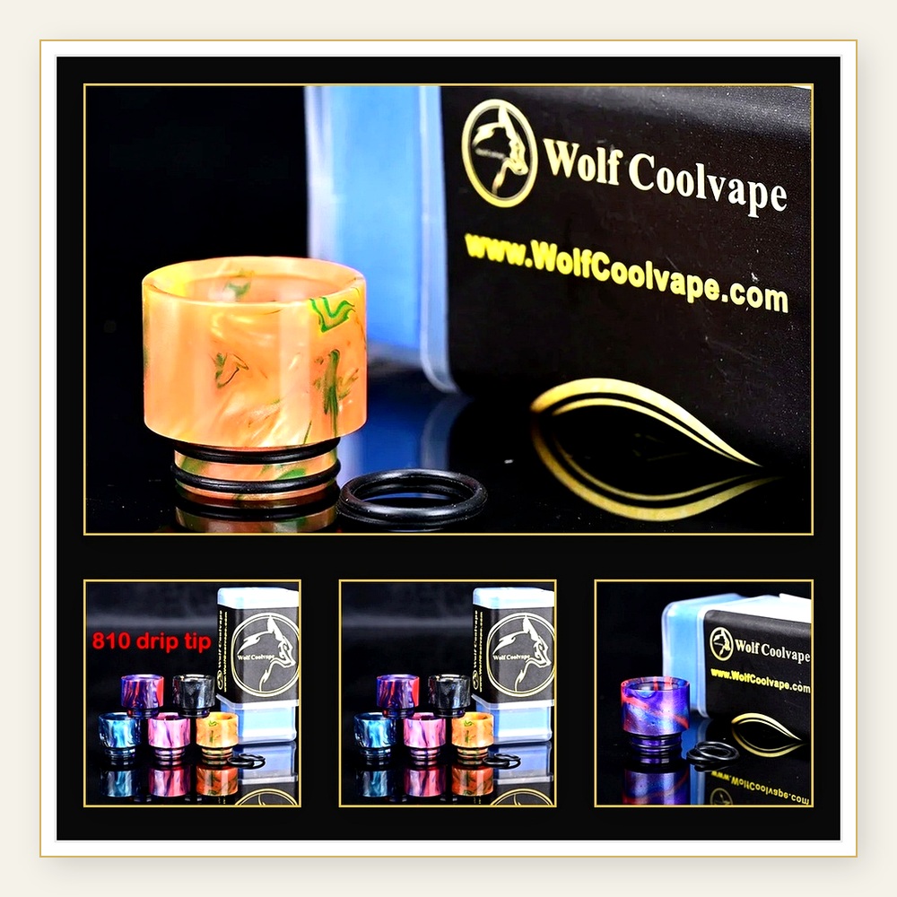 Wolfcoolvape 810 드립 팁 - RDA/RT - Drip Tip Resin 리뷰 및 가격