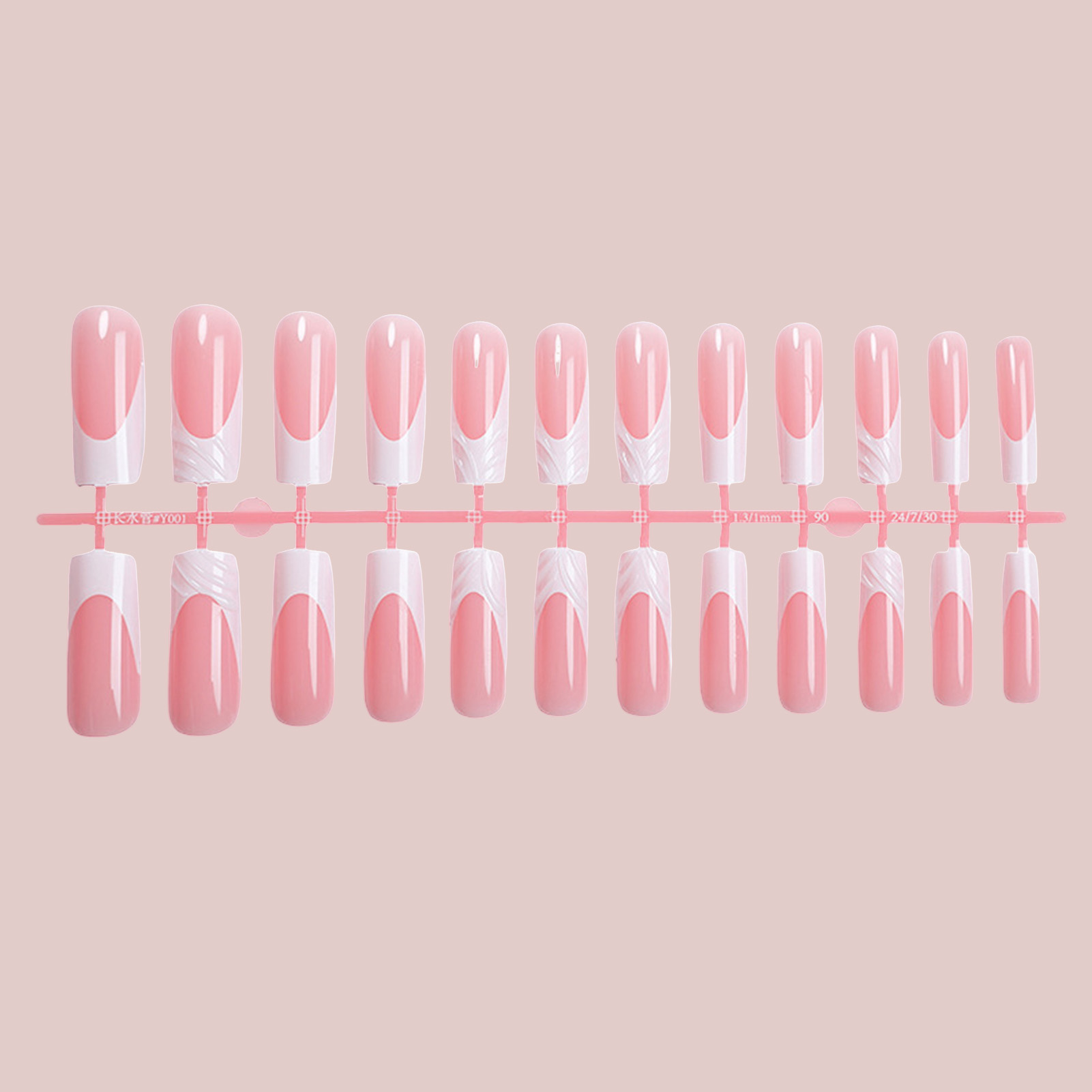 24개 롱 스퀘어 헤드 네일 세트 프레스온 네일 드립  - Drip Tip Resin 리뷰 및 가격