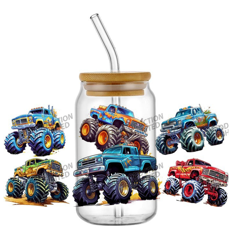 몬스터 트럭 디자인 UV DTF 랩핑 스티커 자가 접착 - Rdta Tank Glass 리뷰 및 가격