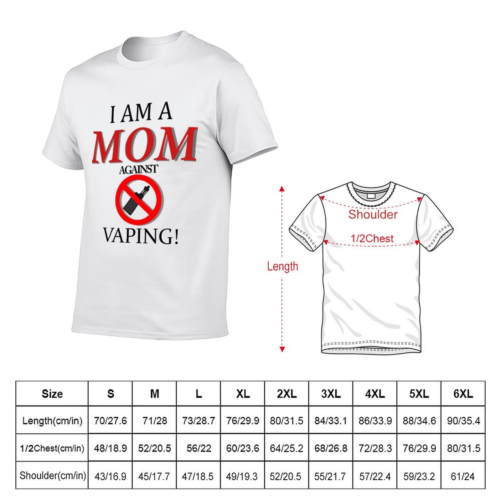 나는 VAPING에 반대하는 엄마입니다! 티셔츠 퀵 드 - Quick Vape 리뷰 및 가격
