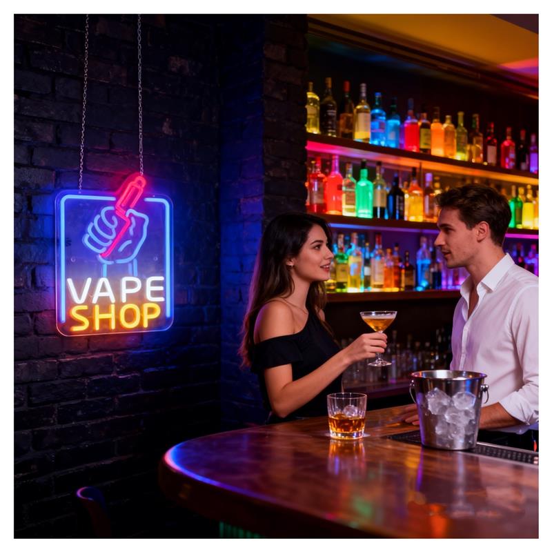 베이프샵 네온사인 LED 조명, 남자들의 숨은처, 매장 - Vaping Store 리뷰 및 가격