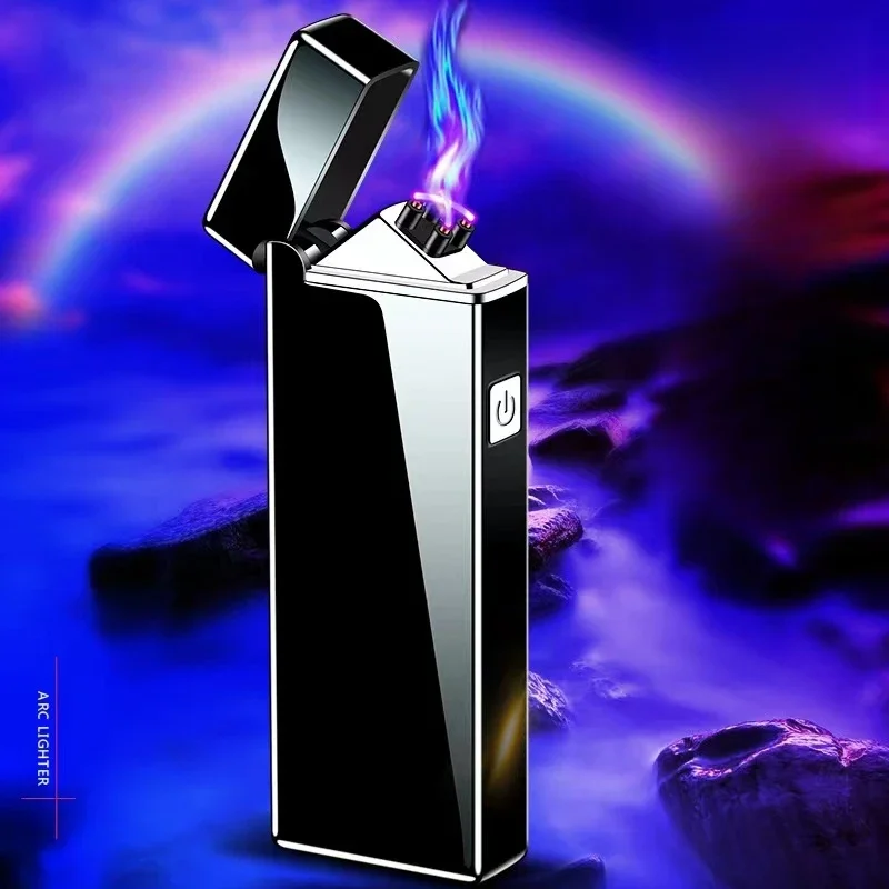 전자 방풍 더블 아크 펄스 플레임리스 라이터, USB  - Vape Accessory 리뷰 및 가격